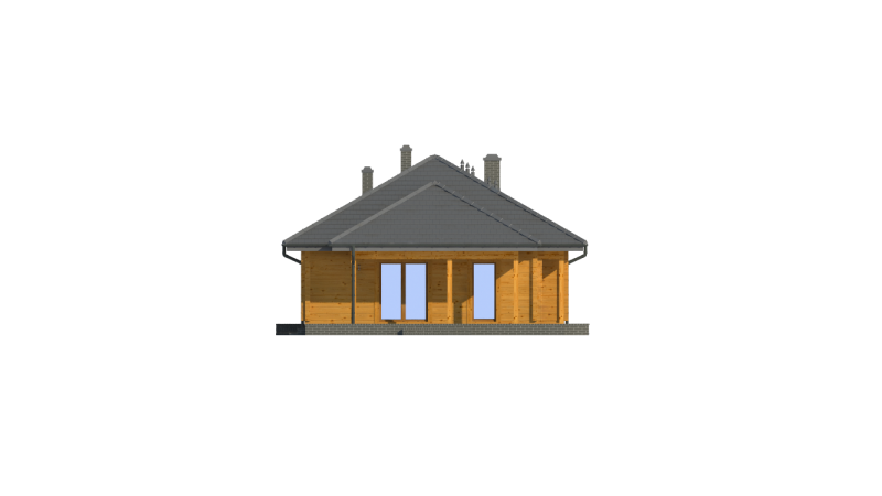 isoliertes Holzhaus Bungalow
